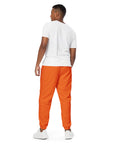 Orange track pants