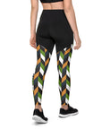 Slanted Blocks Sports Leggings