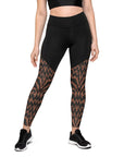 Brown/Black Sports Leggings