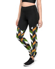 Slanted Blocks Sports Leggings