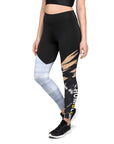 Abstract/Stripes Sports Leggings