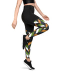 Slanted Blocks Sports Leggings