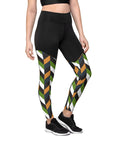 Slanted Blocks Sports Leggings