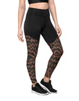 Brown/Black Sports Leggings